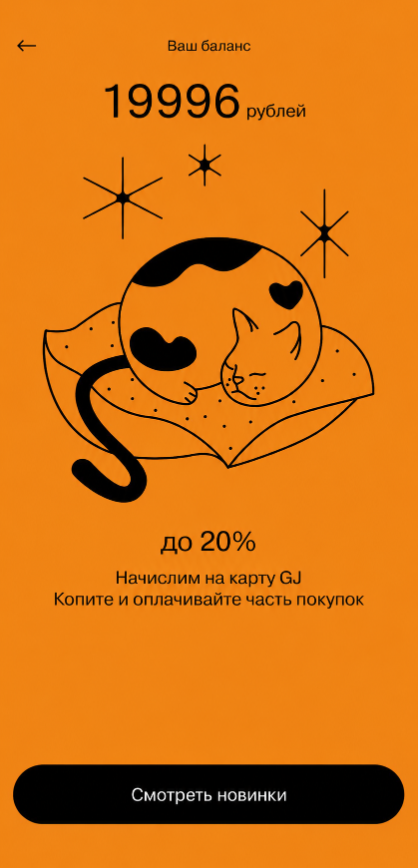 Баланс GJ 19996 рублей